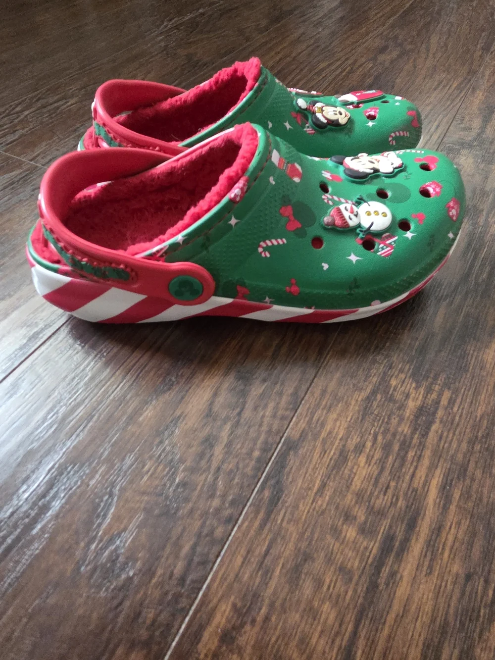 Crocs Kids Disney Mickey Christmas Lined Clog - Green/Red